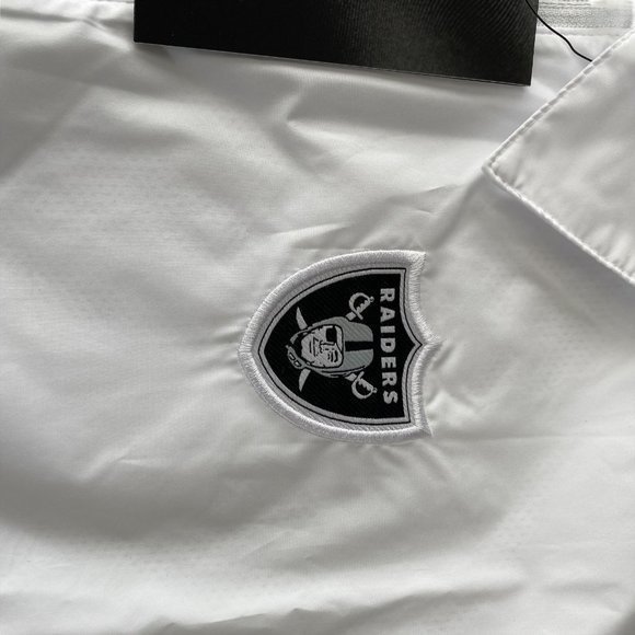 Nike Las Vegas Raiders Sideline Coaches Half Zip Short Sleeve‎ Jacket Sz S White - Picture 4 of 9